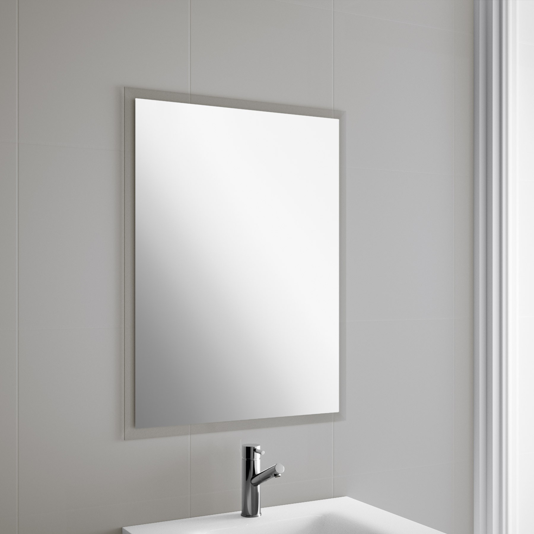 Miroir de salle de bains Gamme PRO SALGAR GALIA 1000 cadre transparent 1000 x 600 mm - Réf:16088