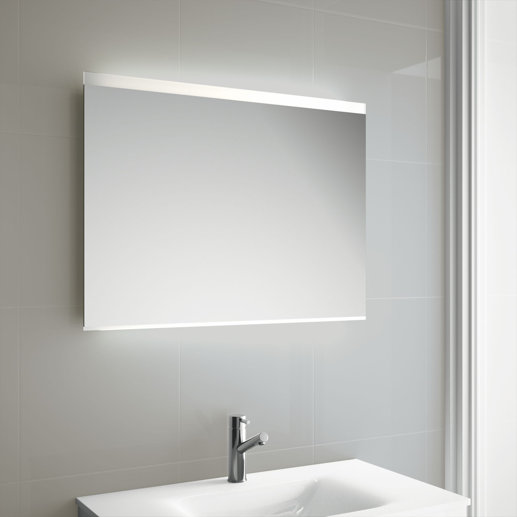 Miroir de salle de bains Gamme PRO SALGAR UP&DOWN 800 horizontal avec led (9.6 / 4.8 W) IP44 800 x 600 mm - Réf:21736