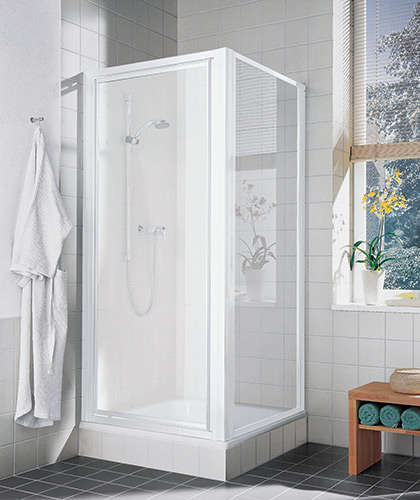 Paroi de douche fixe ROTH CADA CATWD largeur 70cm hauteur 1,90m blanc verre clair
