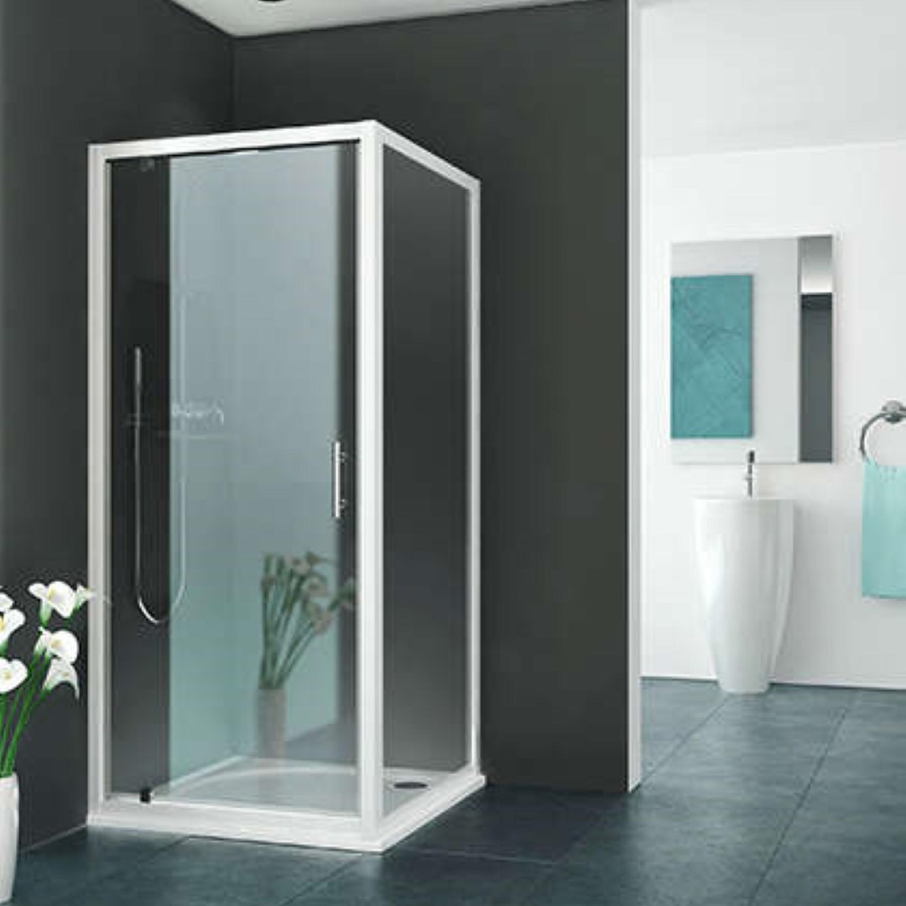Paroi de douche fixe ROTH EQUI EIFIX largeur 70cm hauteur 1,90m blanc verre clair clean
