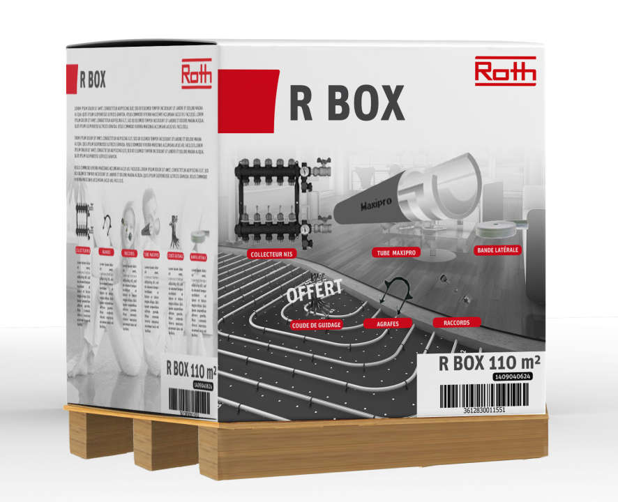 RBOX 110 PACK SOL CHAUFFANT ROTH composants PCRBT pour surface jusqu'à 110m²