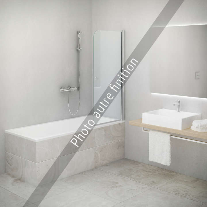 Pare bain ROTH EQUI EIBAI largeur 80cm hauteur 1,40m blanc verre clair clean