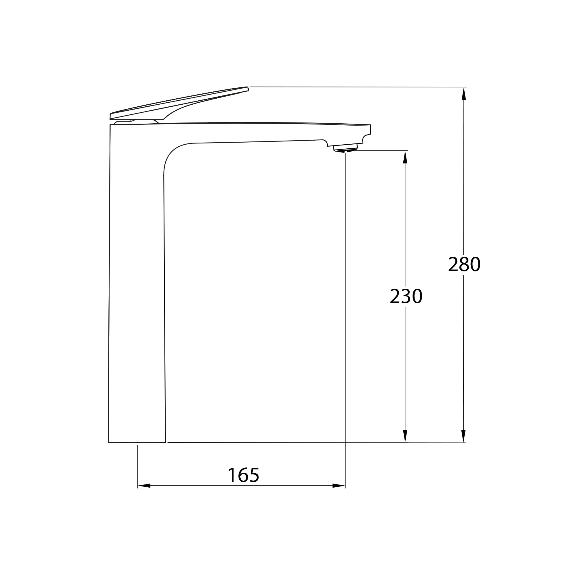 Mitigeur lavabo CLEVER Gamme PRO 230 débit éco 5L mn couleur noir mat modèle VELVET III