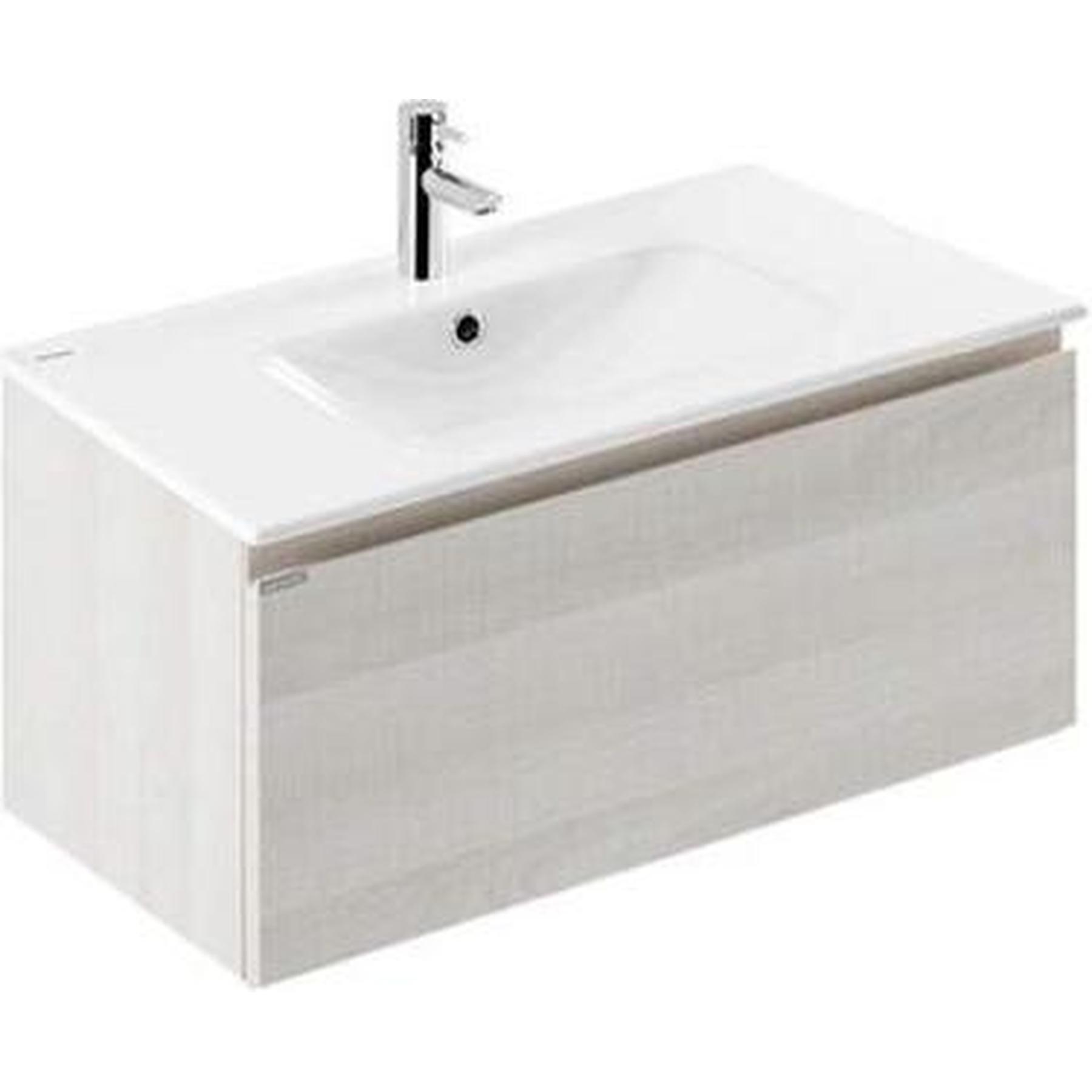 Pack Meuble salle de bains Vasque céramique traditionnelle Gamme PRO SANINDUSA Area 60 couleur blanc    