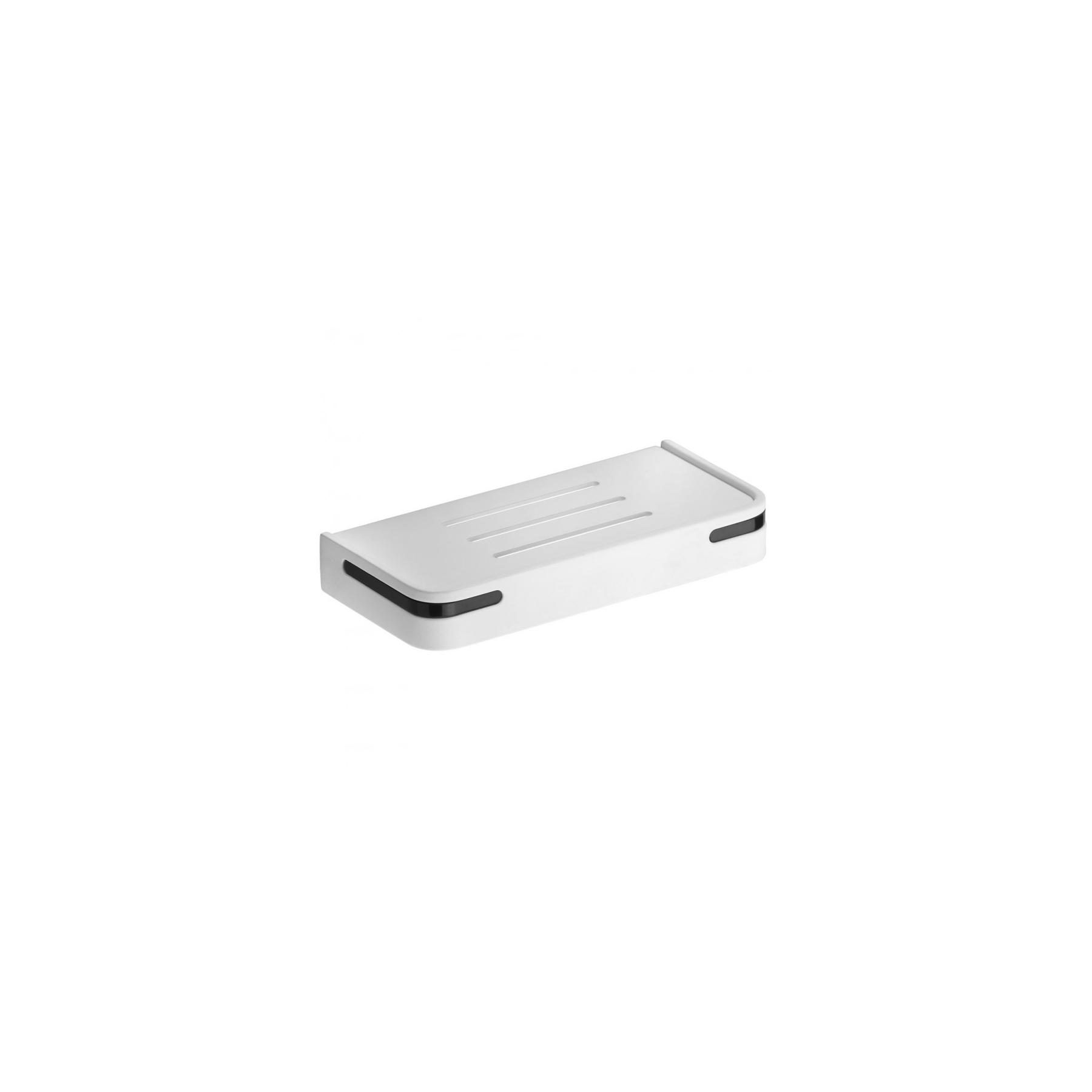 Porte-savon Gamme PRO PELLET 165 mm aluminium plié thermolaqué blanc mat 
