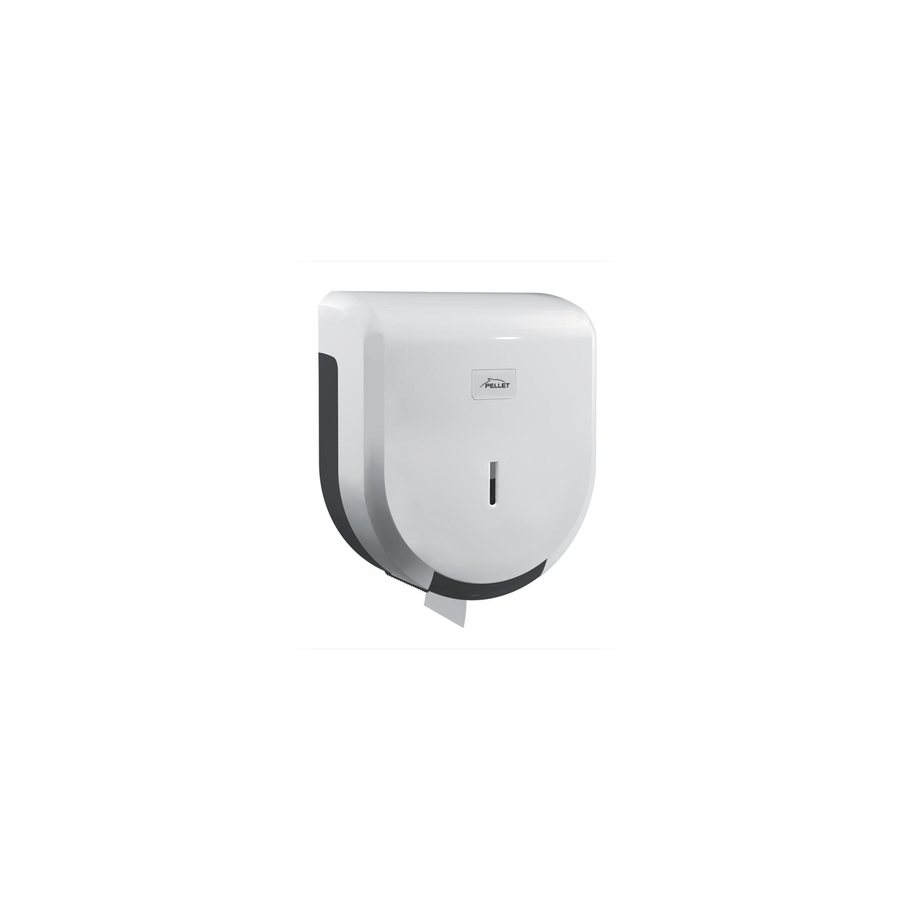 Distributeur papier WC Gamme PRO PELLET 275x245x120mm abs blanc capot et gris châssis à clé