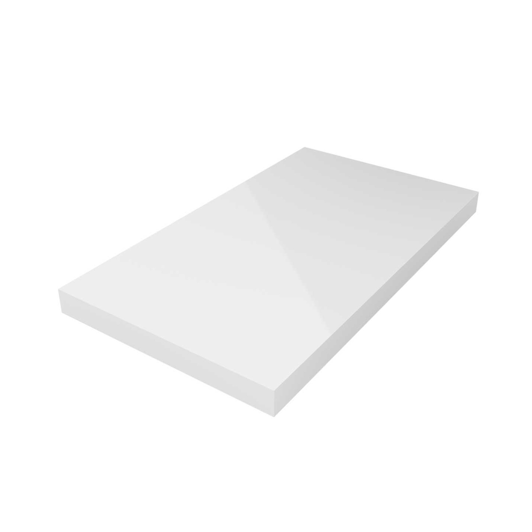 Plan vasque à découper Gamme PRO SALGAR 600 blanc BRILLANT 50 mm - Réf:22992