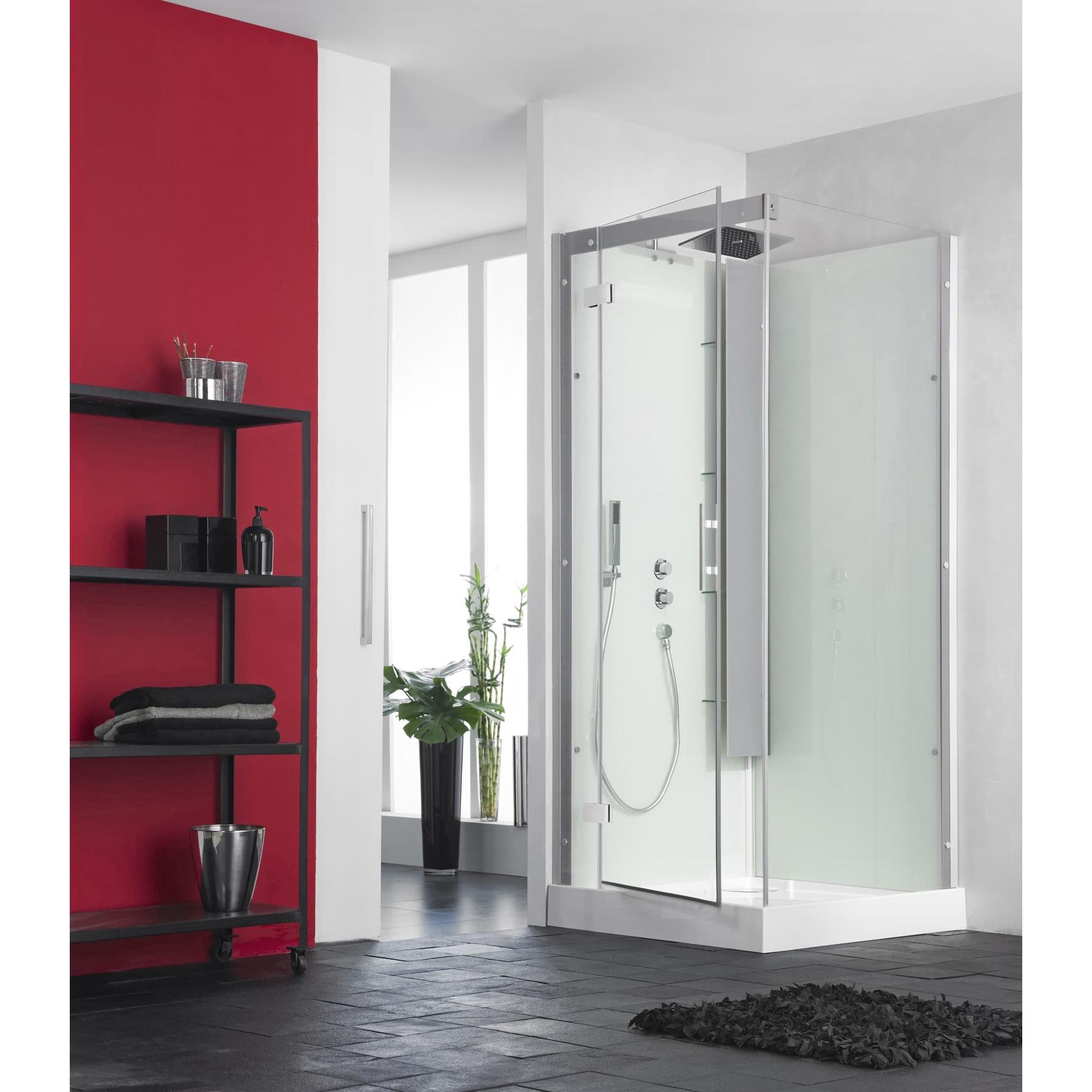 Cabine de douche Kinedo 80x80 H bac 14,5 cm TH acier