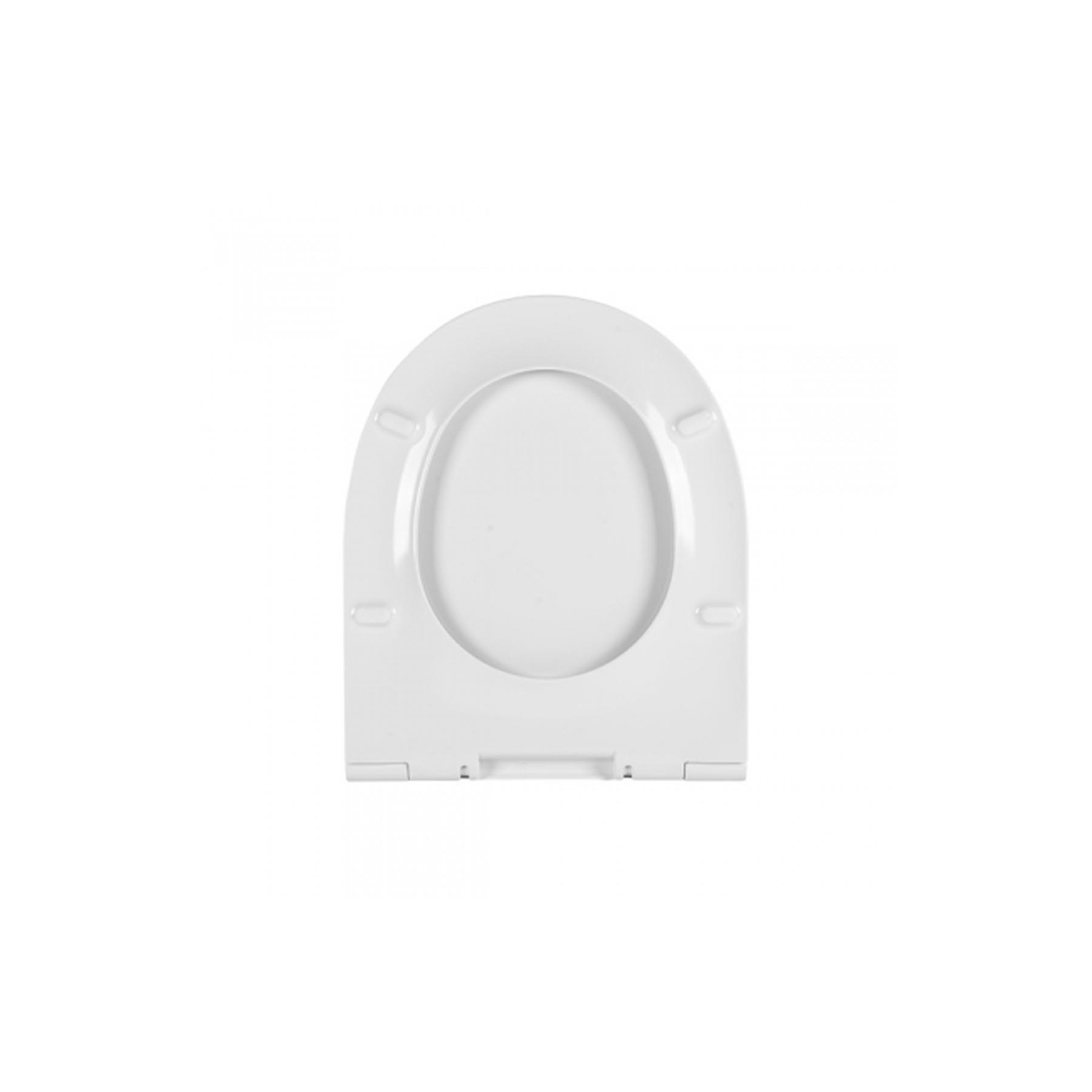 Abattant WC extra plat blanc mat et chrome Sanlife déclipsable slow close frein de chute