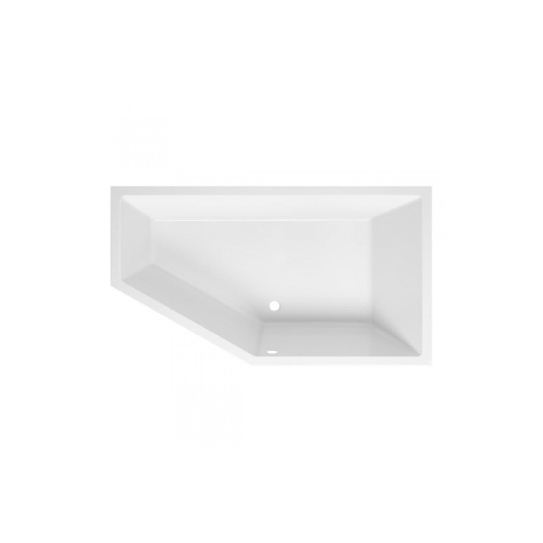 Baignoire acrylique Haute Densité Gamme PRO SANINDUSA asymétrique d'angle gauche 160x90 Delta couleur blanc   
