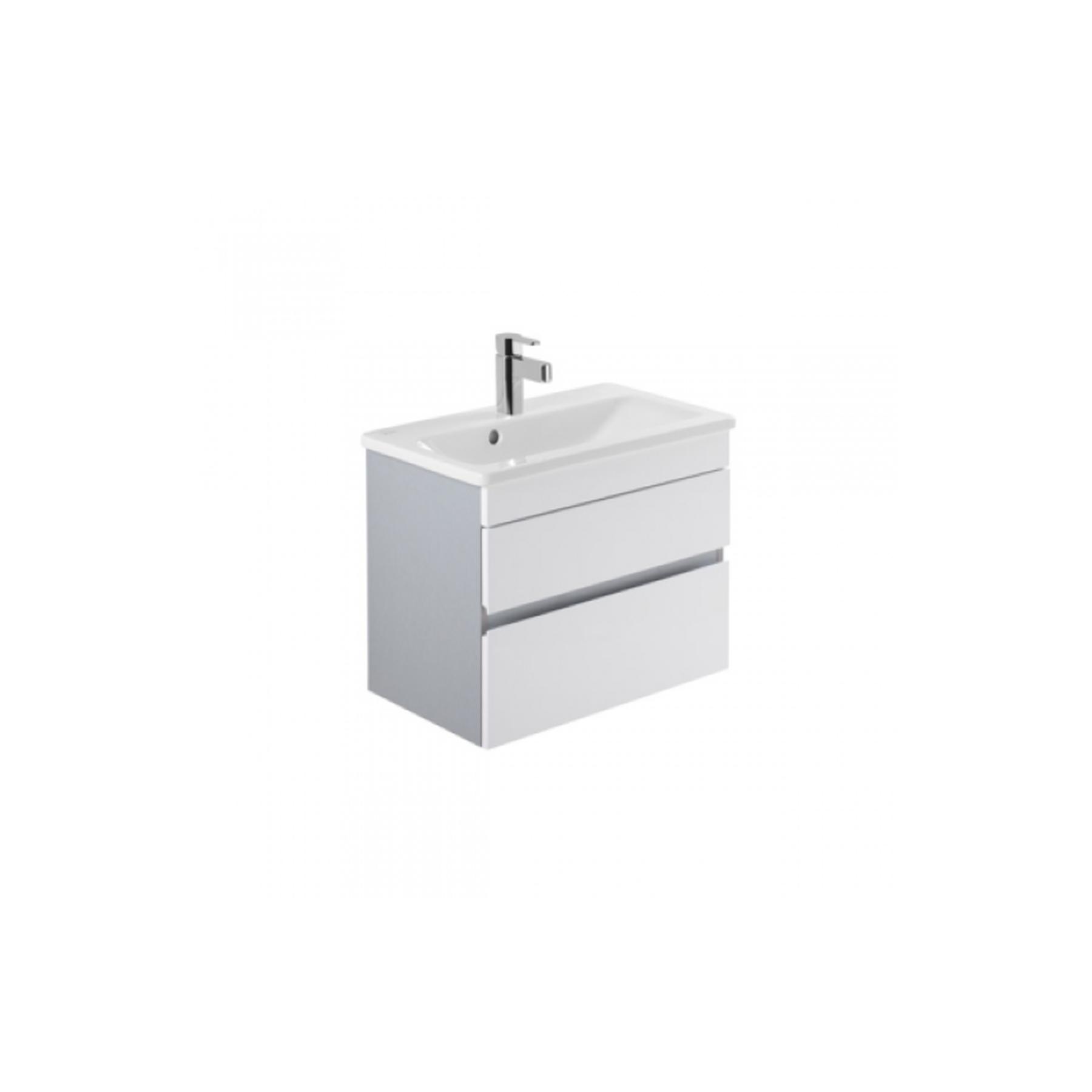Meuble salle de bains Look pour Vasque 63x36 avec 2 tiroirs Look couleur gris   