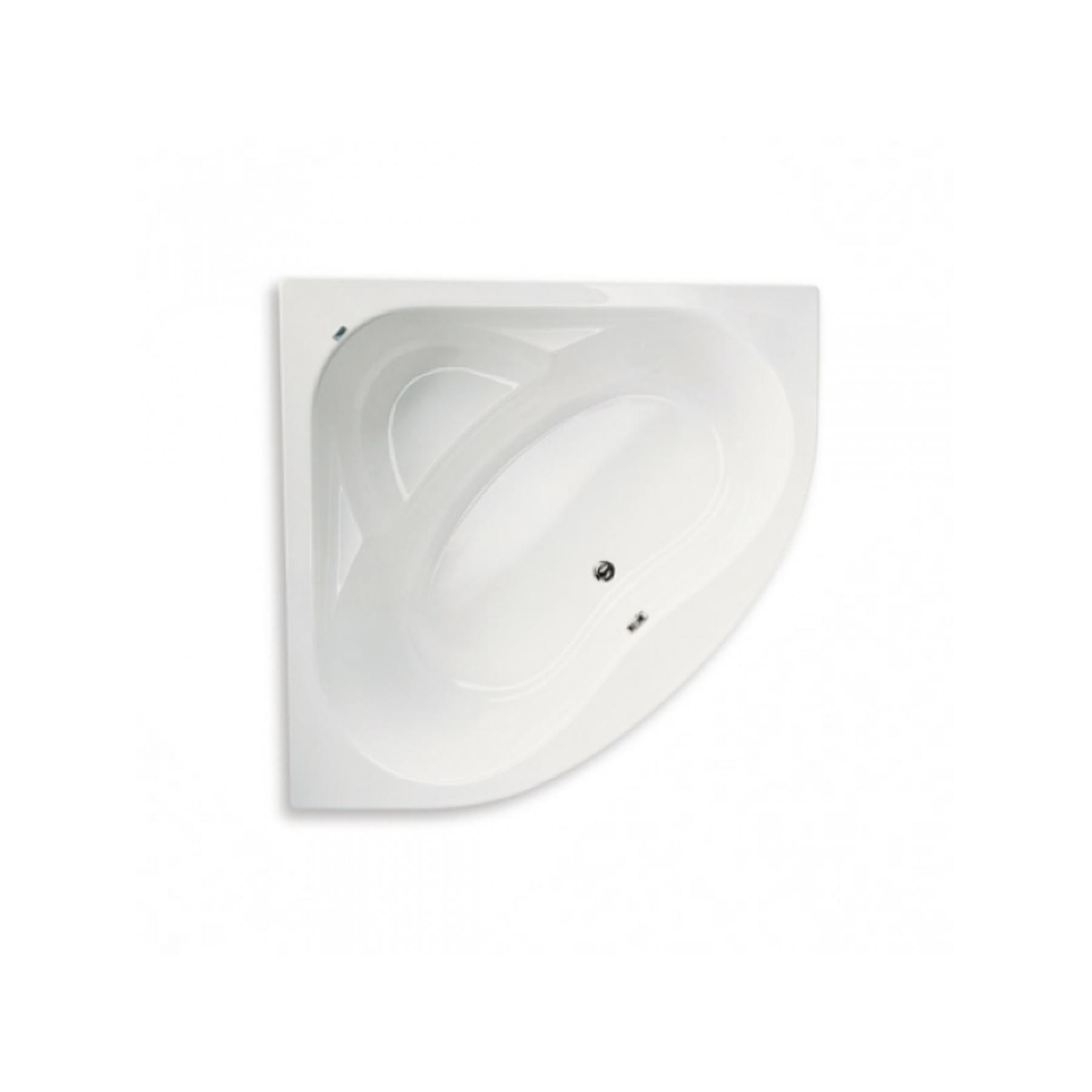 Baignoire d'angle acrylique Haute Densité Gamme PRO SANINDUSA ALFA 145x145 avec pieds réglables couleur blanc (tablier non compris) 