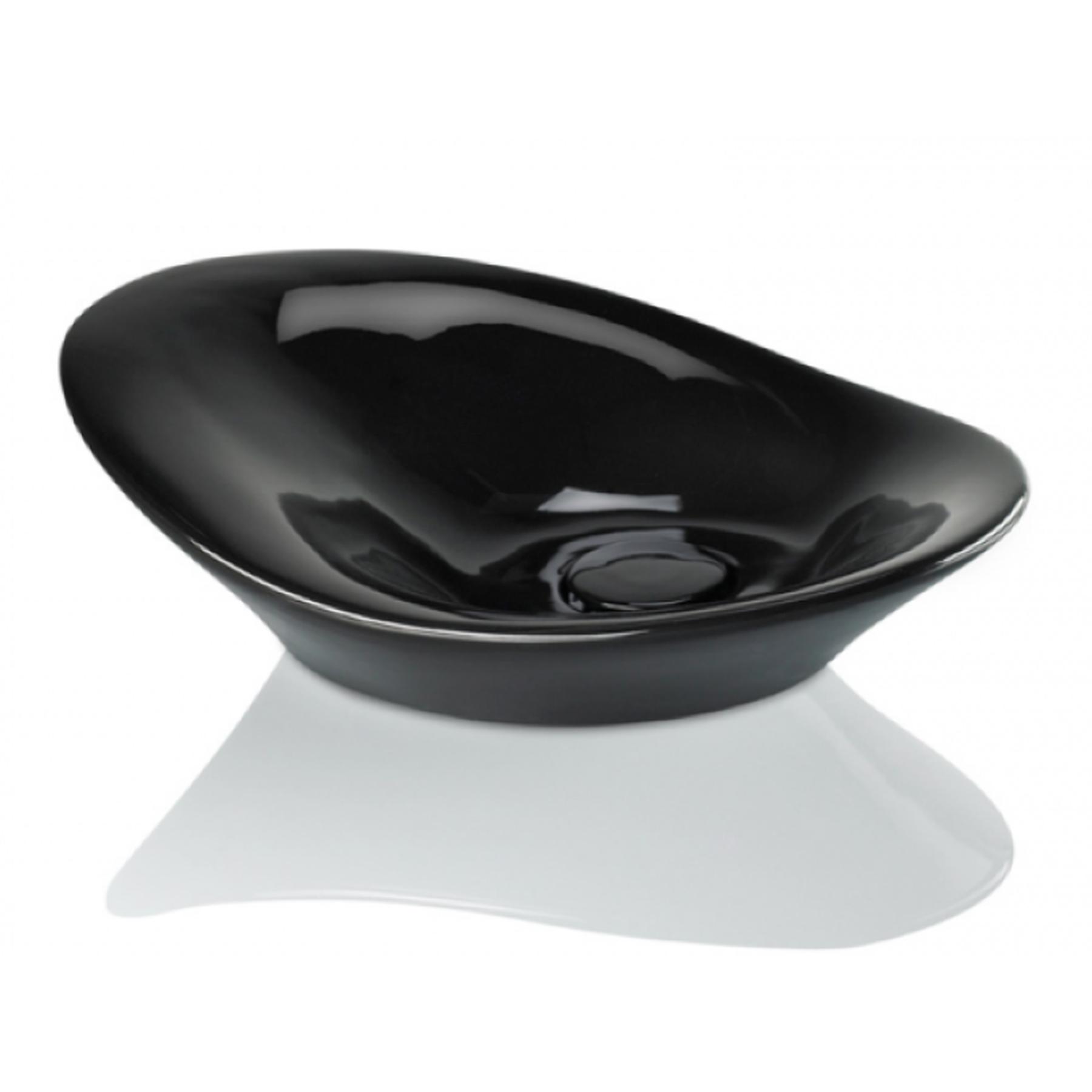 Vasque design a poser sur plan Morfys couleur noir    