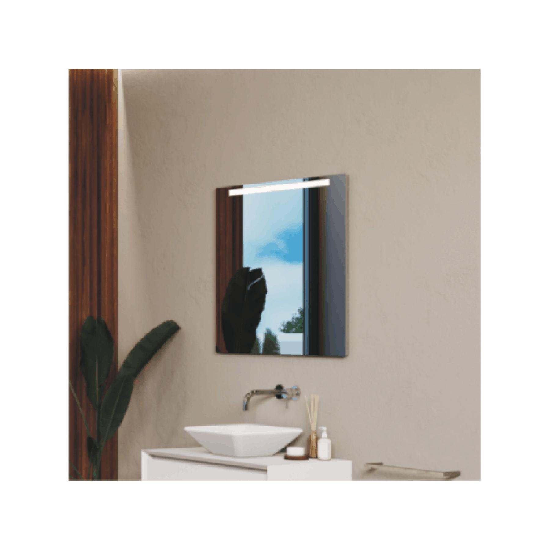 Miroir de salle de bain Dream 80x80 avec antibuée et éclairage LED    
