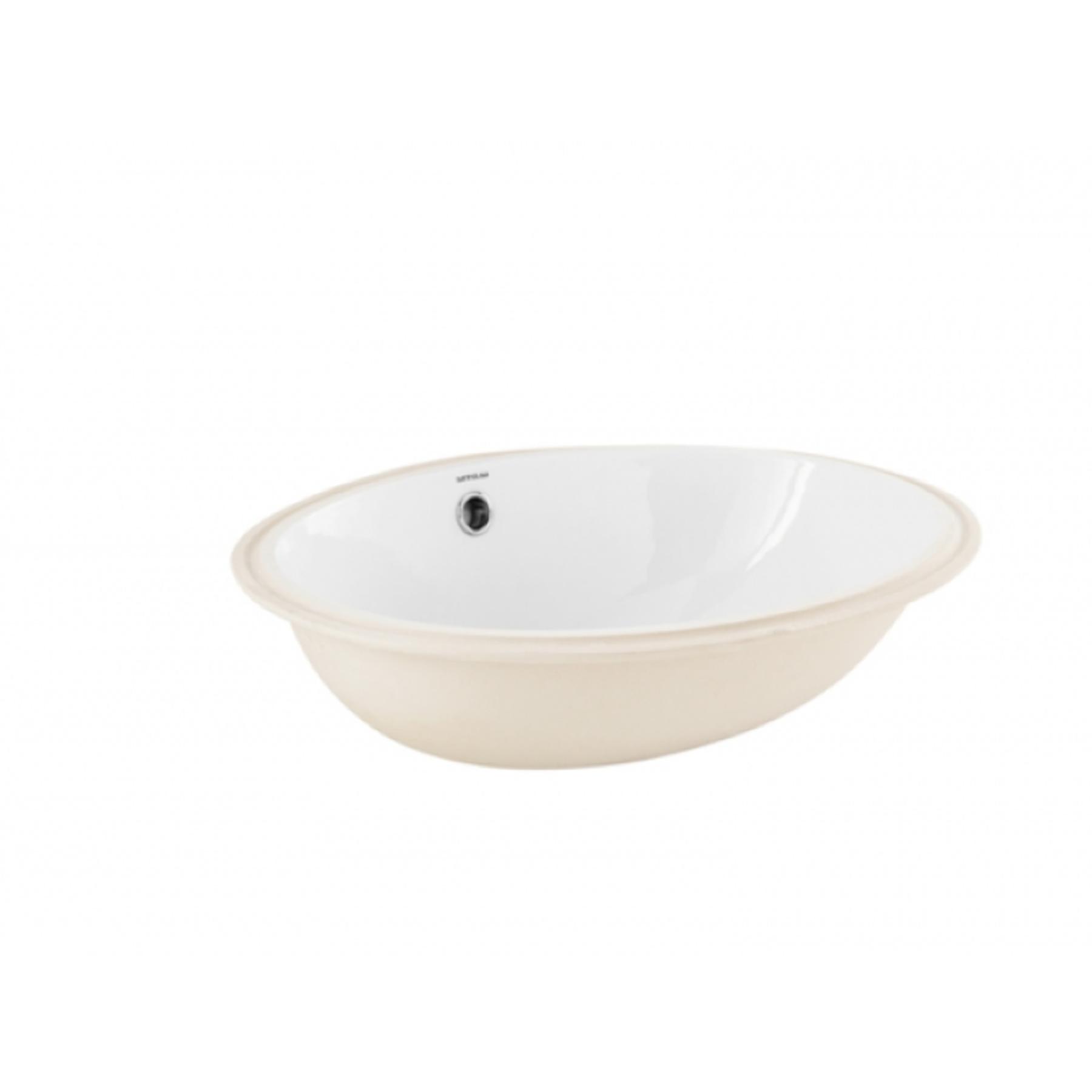 Vasque ovale a encastrer par dessous 57x45 VOUGA porcelaine vitrifiée Gamme PRO SANINDUSA couleur blanc    