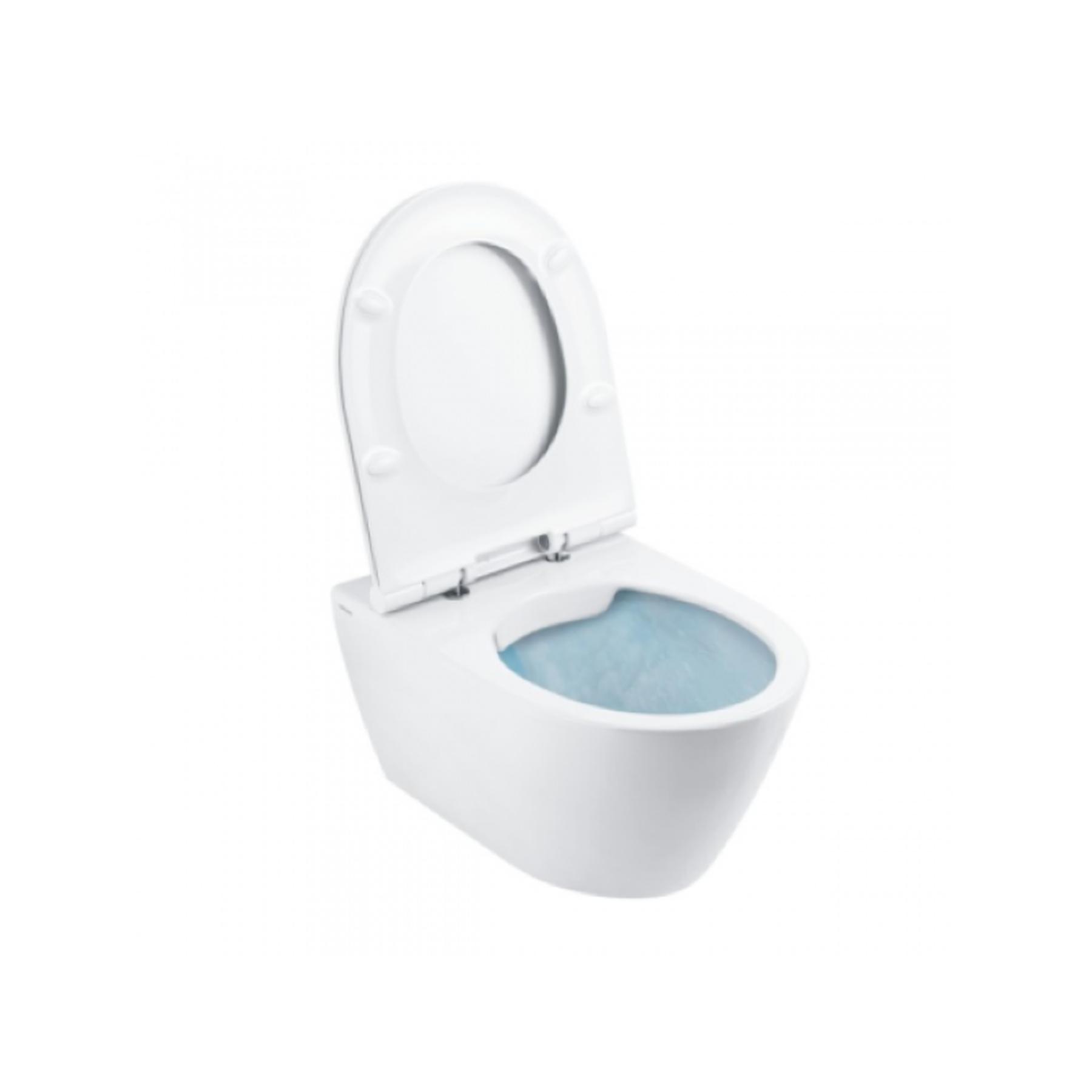 Cuvette de WC céramique traditionnelle Gamme PRO SANINDUSA suspendue rimflush 56 Sanlife couleur blanc mate texturé médaillé du Design Allemand 2022
