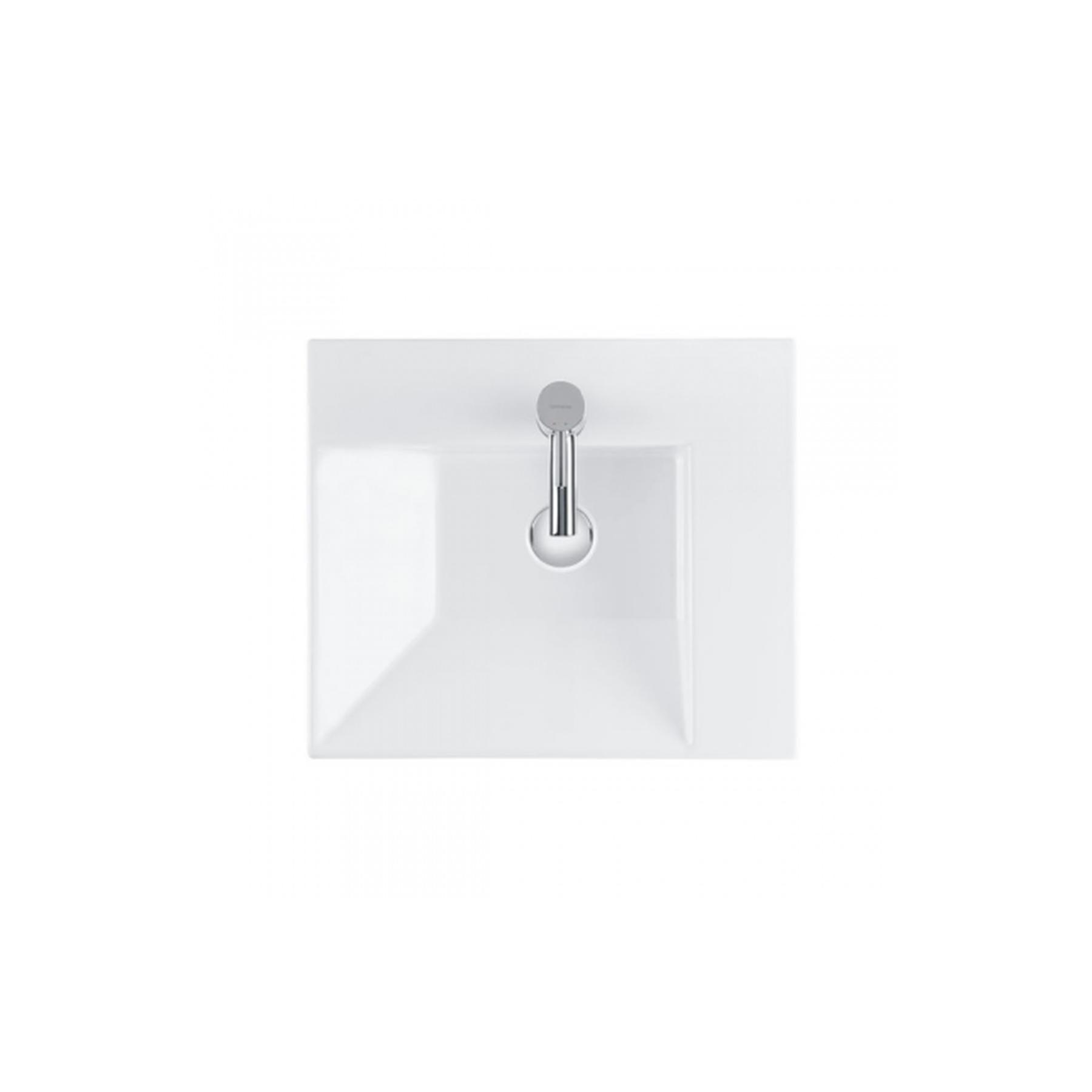 Meuble salle de bains suspendu Vista pour Vasque 50 avec 1 tiroir couleur blanc    