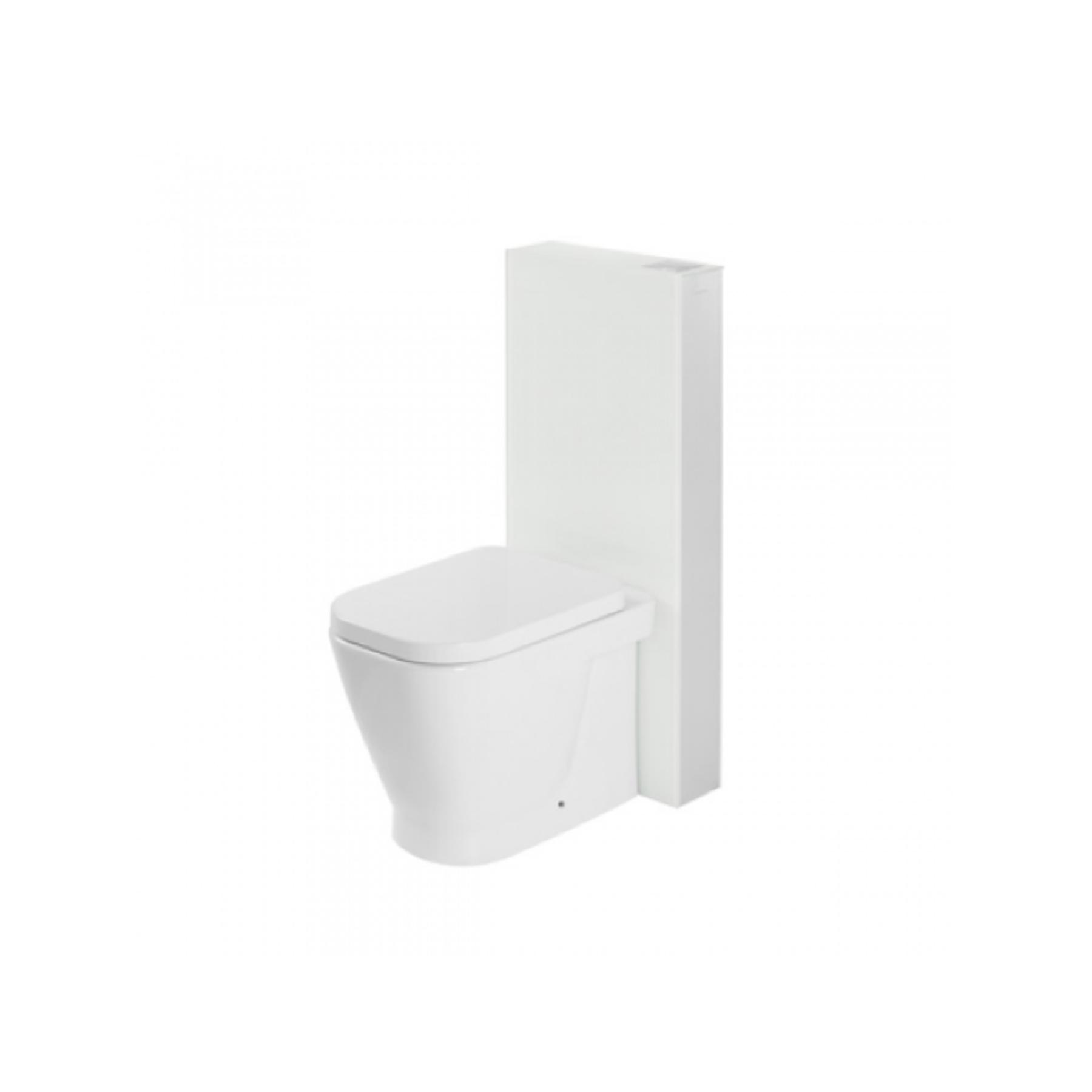 Panneau acrylique SANGLASS avec réservoir 3/6L pour Cuvette de WC céramique traditionnelle Gamme PRO SANINDUSA simple couleur blanc/chrome   