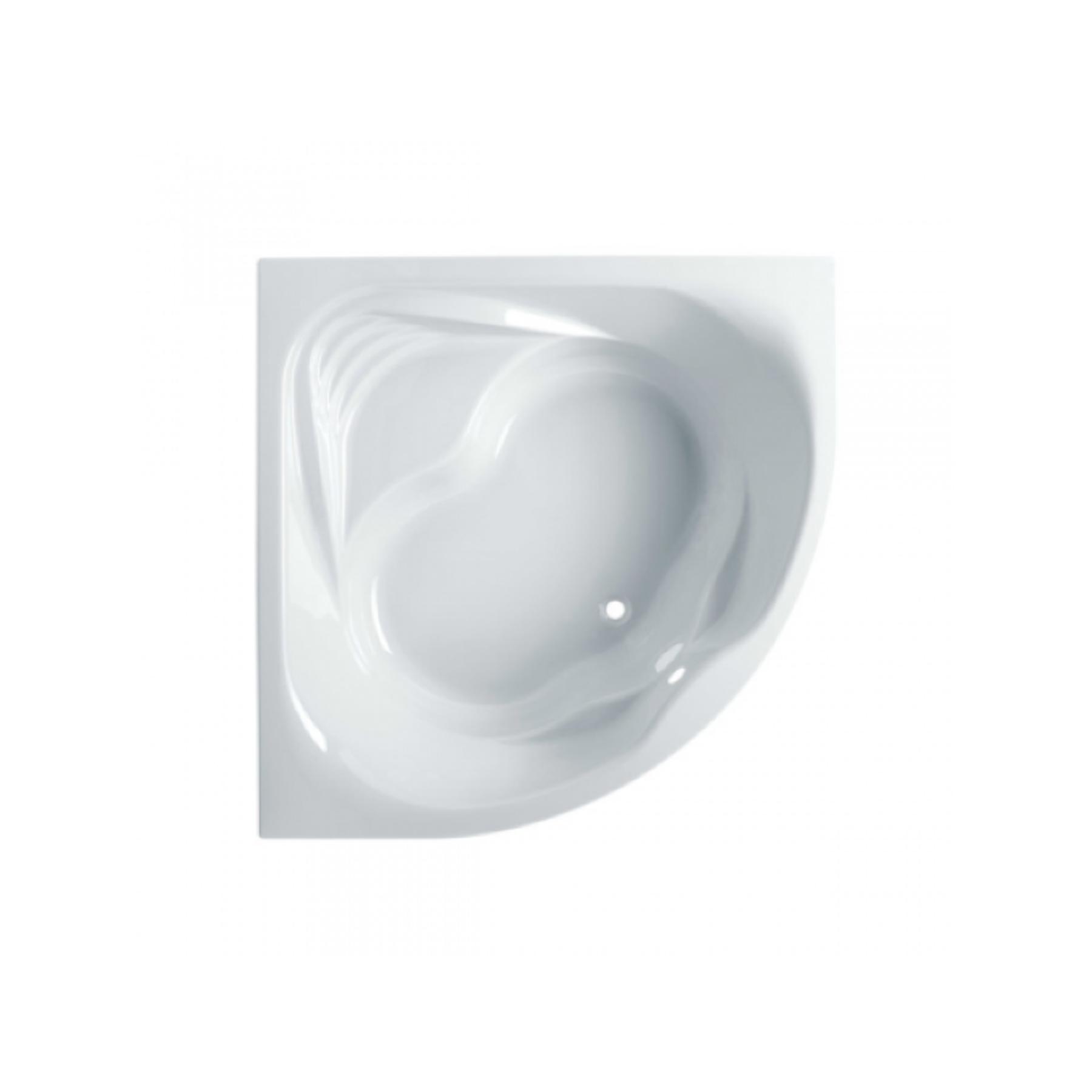 Baignoire d'angle acrylique Haute Densité Gamme PRO SANINDUSA Prime 140x140 couleur blanc livrée avec pieds réglables