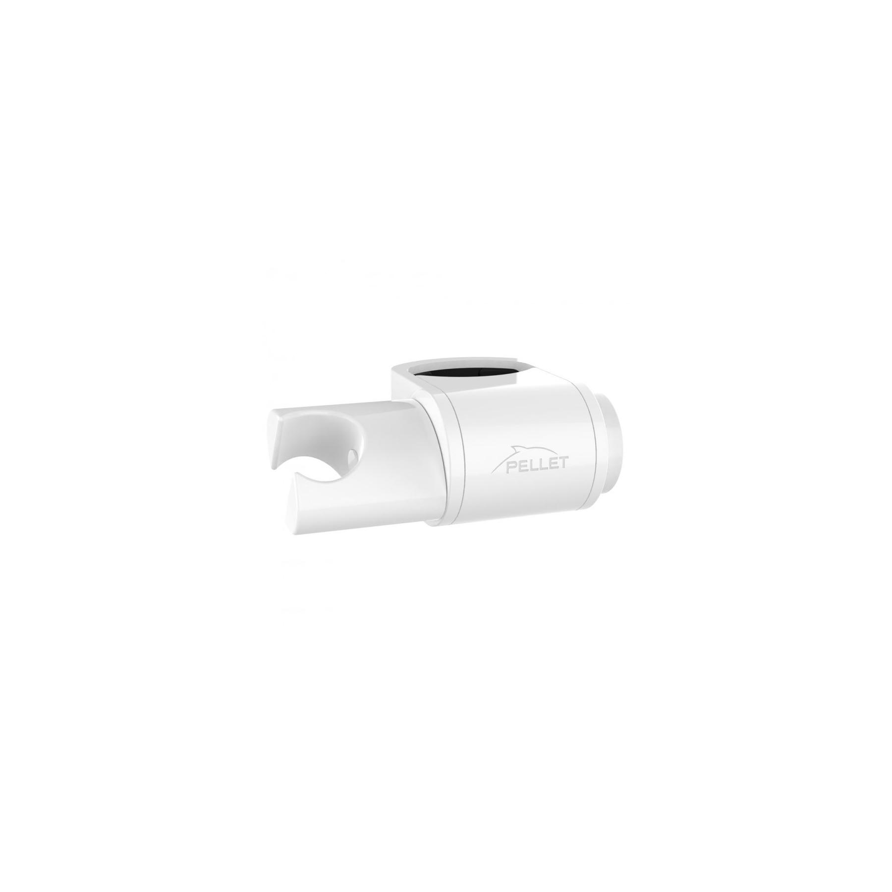 Support douchette Gamme PRO PELLET coulissant Ergolife nylon blanc adaptable sur barres Ø38x25mm